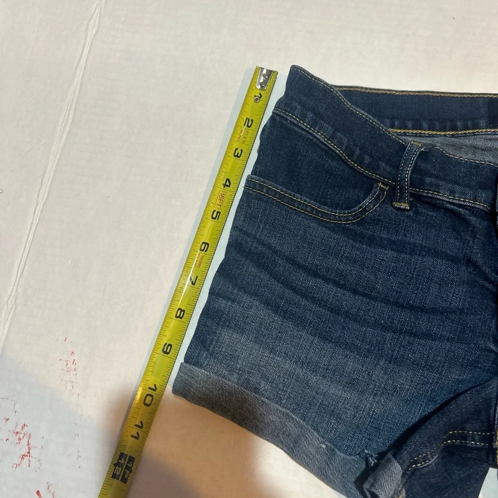 Hollister Low Rise Midi Short Size‎ 5/w27 Blue Jean Shorts Y2K Summer 2000s EUC